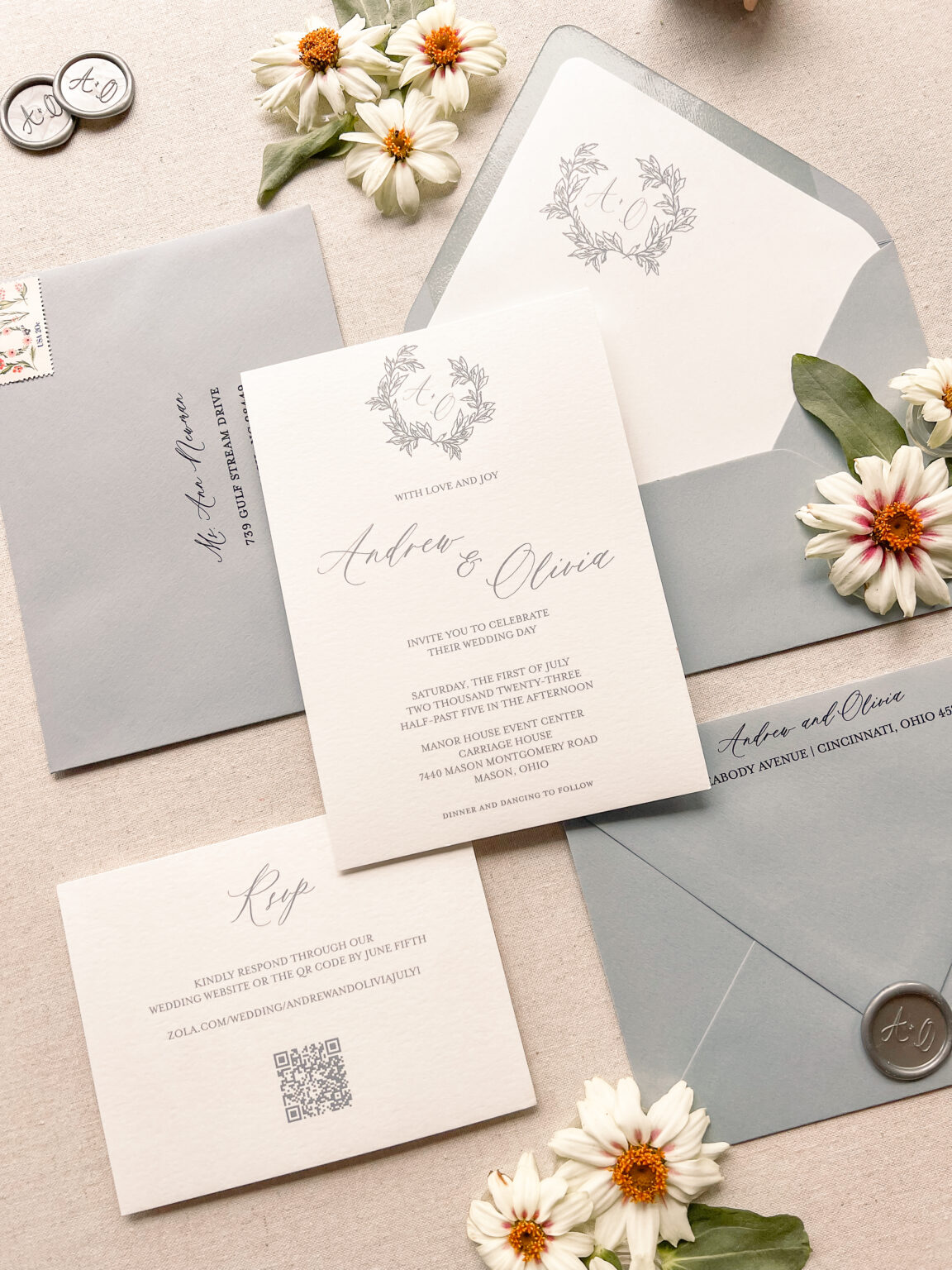 Top 2024 Wedding Invitation Trends Wedding Stationery Designer   Monogram Wedding Invitations 1152x1536 