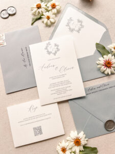 Top 2024 Wedding Invitation Trends Wedding Stationery Designer   Monogram Wedding Invitations 225x300 