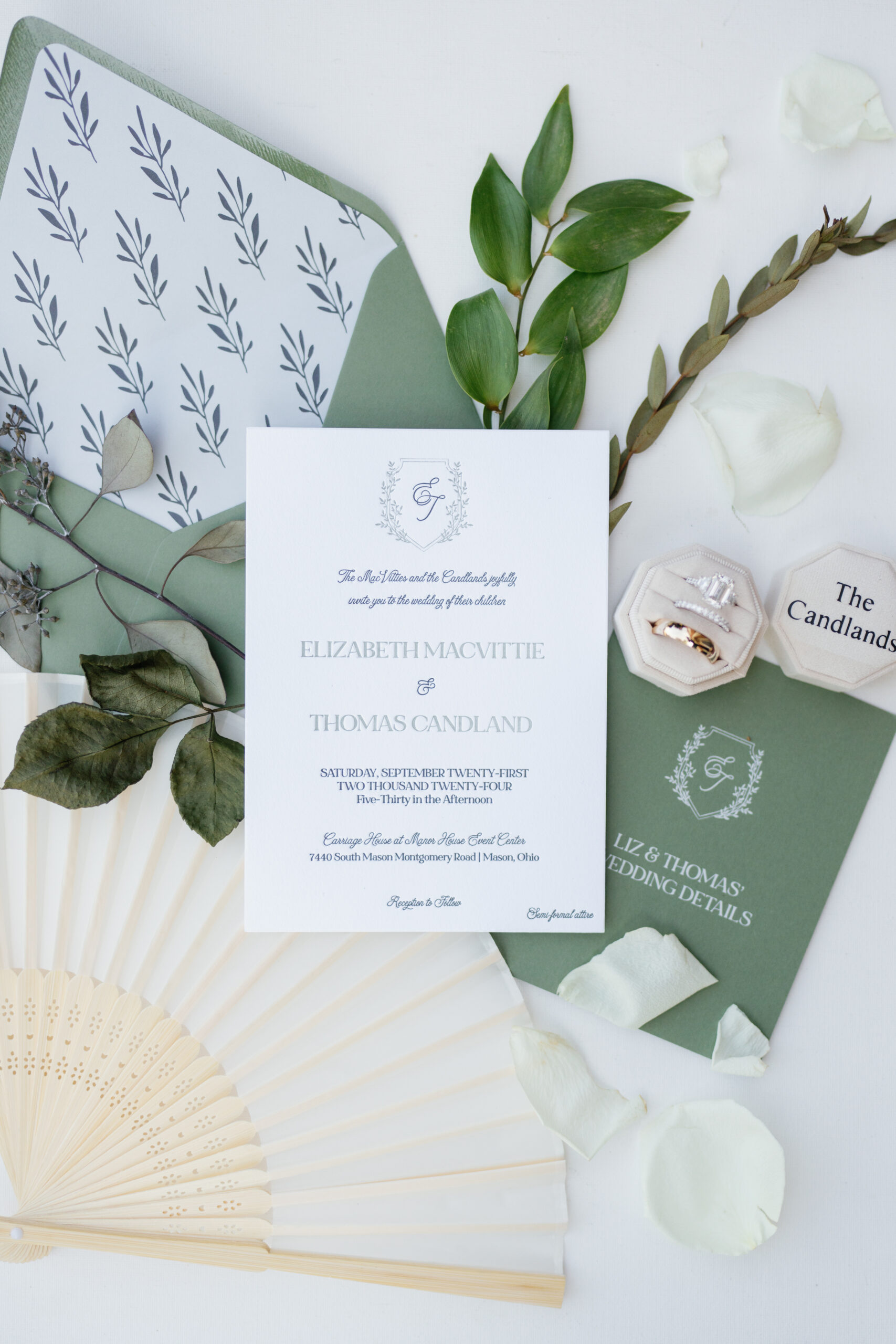 wedding stationery at Manor House